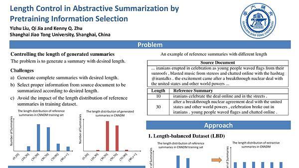 Length Control in Abstractive Summarization by Pretraining Information Selection