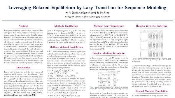 Leveraging Relaxed Equilibrium by Lazy Transition for Sequence Modeling