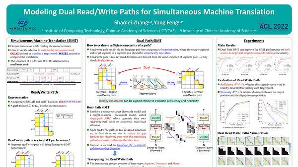 Modeling Dual Read/Write Paths for Simultaneous Machine Translation