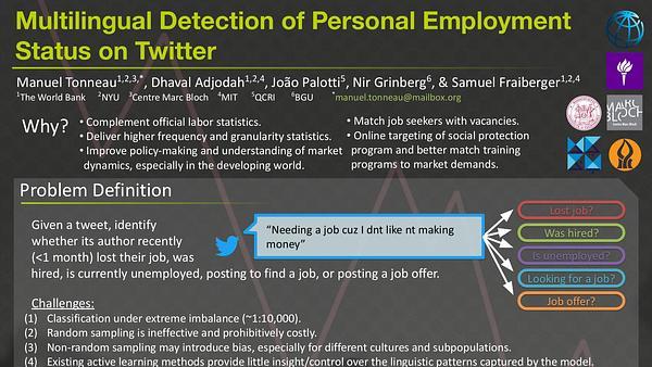 Multilingual Detection of Personal Employment Status on Twitter