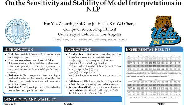 On the Sensitivity and Stability of Model Interpretations in NLP