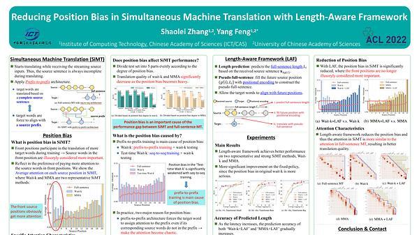 Reducing Position Bias in Simultaneous Machine Translation with Length-Aware Framework