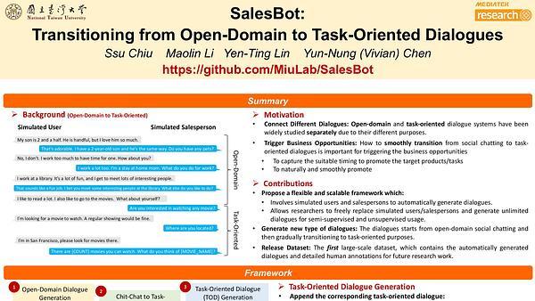 SalesBot: Transitioning from Chit-Chat to Task-Oriented Dialogues