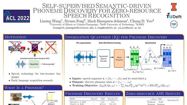 Self-supervised Semantic-driven Phoneme Discovery for Zero-resource Speech Recognition