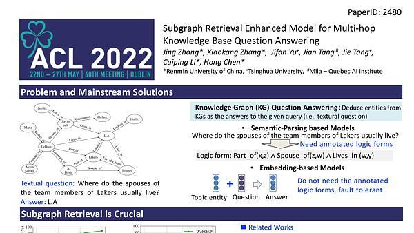 Subgraph Retrieval Enhanced Model  for Multi-hop Knowledge Base Question Answering