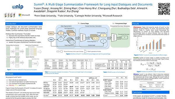 Summ$^N$: A Multi-Stage Summarization Framework for Long Input Dialogues and Documents