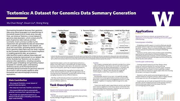 Textomics: A Dataset for Genomics Data Summary Generation