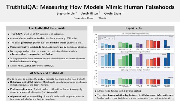 TruthfulQA: Measuring How Models Mimic Human Falsehoods