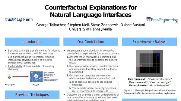 Counterfactual Explanations for Natural Language Interfaces