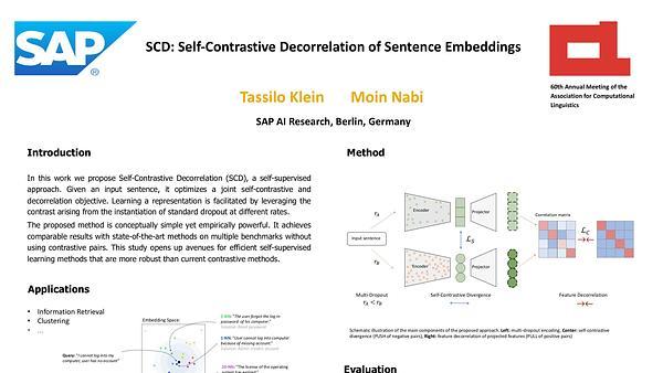 SCD: Self-Contrastive Decorrelation of Sentence Embeddings
