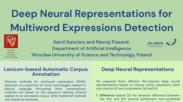 Deep Neural Representations for Multiword Expressions Detection