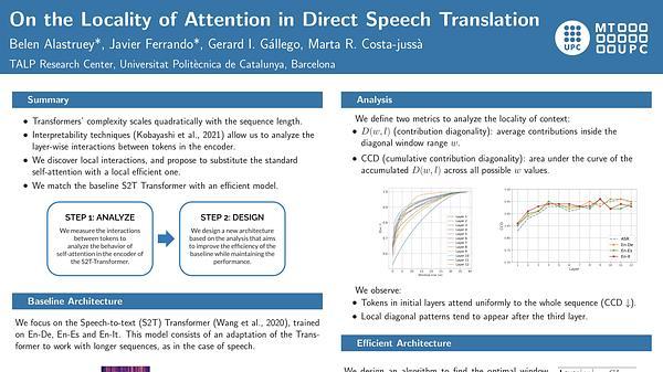  On the Locality of Attention in Direct Speech Translation