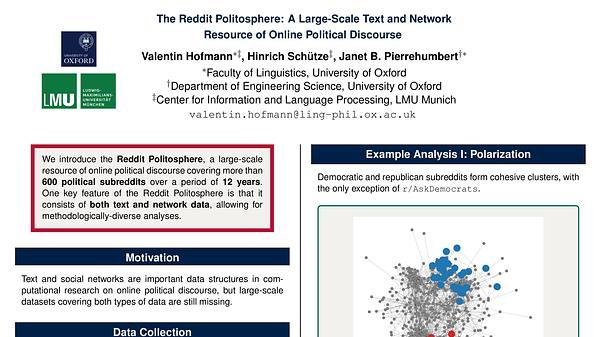The Reddit Politosphere: A Large-Scale Text and Network Resource of Online Political Discourse