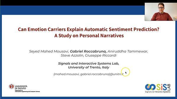 Can Emotion Carriers Explain Automatic Sentiment Prediction? A Study on Personal Narratives