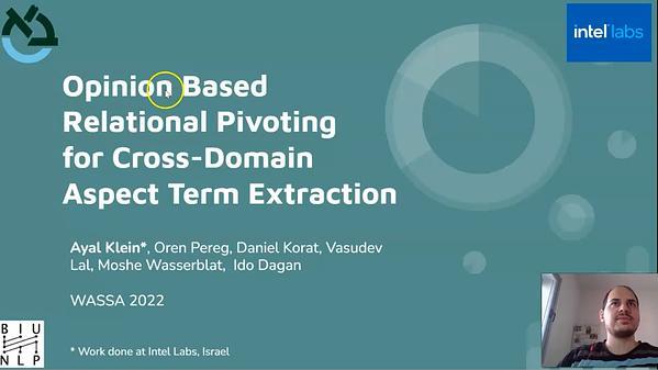Opinion-based Relational Pivoting for Cross-domain Aspect Term Extraction