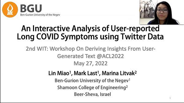An Interactive Analysis of User-reported Long COVID Symptoms using Twitter Data