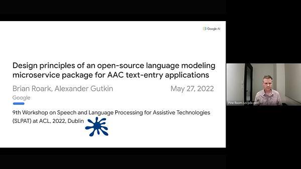 Design principles of an open-source language modeling microservice package for AAC text-entry applications
