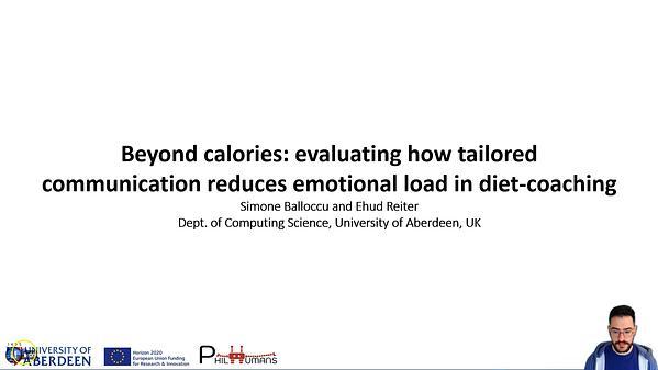 Beyond calories: evaluating how tailored communication reduces emotional load in diet-coaching