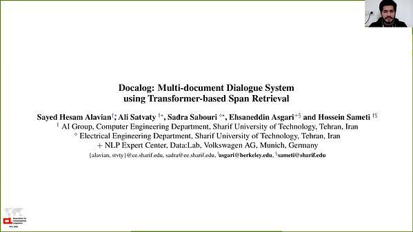 Docalog: Multi-document Dialogue System using Transformer-based Span Retrieval