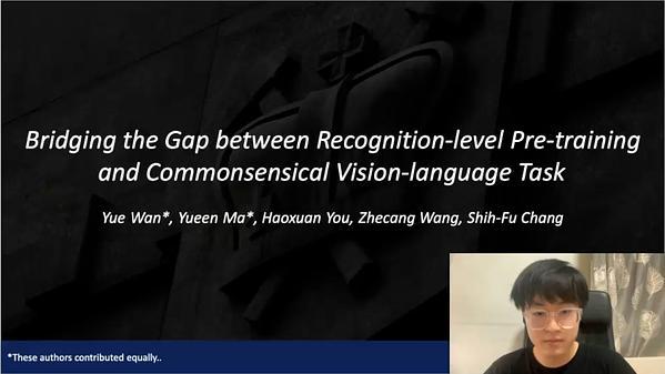 Bridging the Gap between Recognition-level Pre-training and Commonsensical Vision-language Tasks