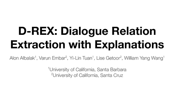 D-REX: Dialogue Relation Extraction with Explanations