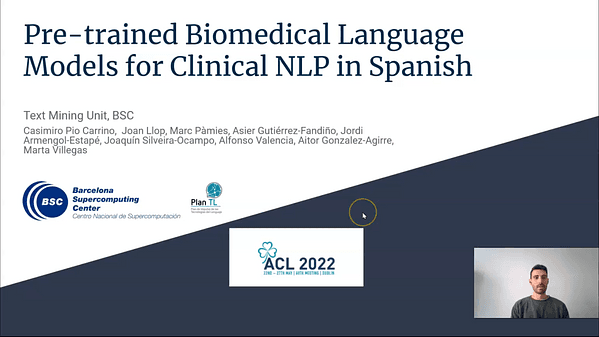Pretrained Biomedical Language Models for Clinical NLP in Spanish
