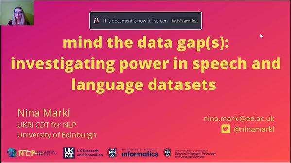 Mind the data gap(s): Investigating power in speech and language datasets