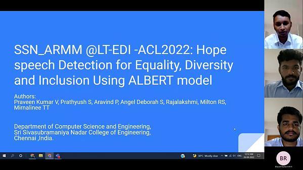 Hope Speech Detection for Equality, Diversity, and Inclusion Using ALBERT model
