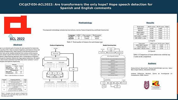 Are transformers the only hope? Hope speech detection for Spanish and English comments