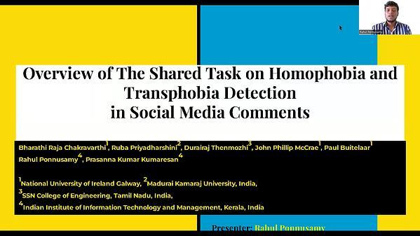 Overview of The Shared Task on Homophobia and Transphobia Detection in Social Media Comments