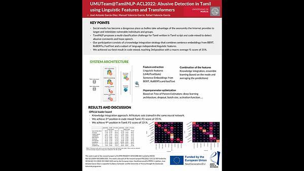 Abusive Detection in Tamil using Linguistic Features and Transformers