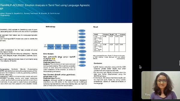 Emotion Analysis in Tamil Text using Language Agnostic Embeddings