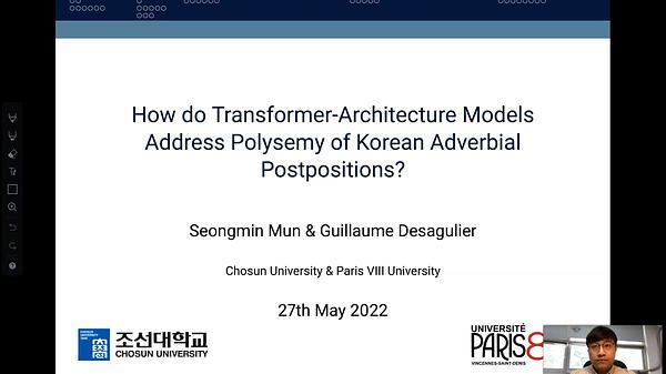 How Do Transformer-Architecture Models Address Polysemy of Korean Adverbial Postpositions?
