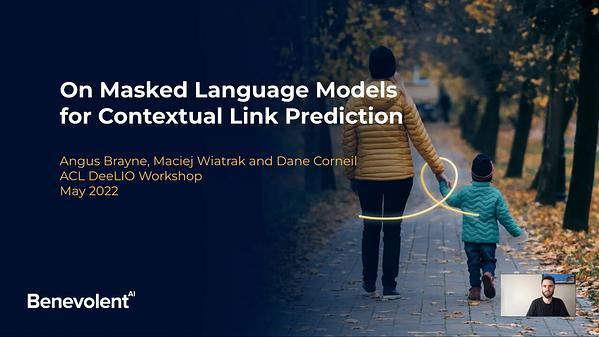 On Masked Language Models for Contextual Link Prediction