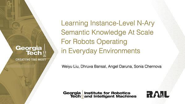 Learning Instance-Level N-Ary Semantic Knowledge At Scale For Robots Operating in Everyday Environments
