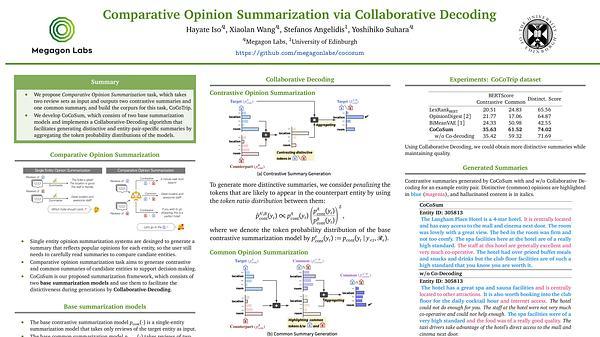 Comparative Opinion Summarization via Collaborative Decoding