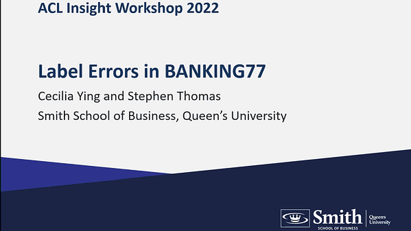 Label Errors in BANKING77