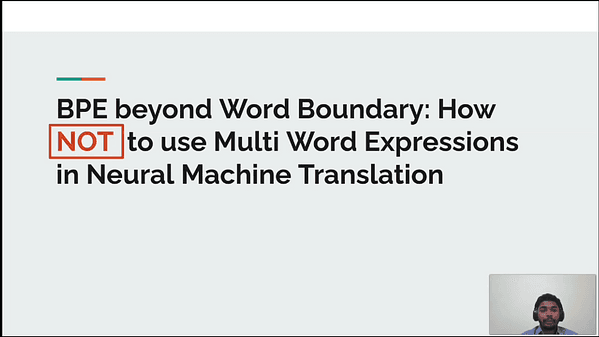BPE beyond Word Boundary: How NOT to use Multi Word Expressions in Neural Machine Translation