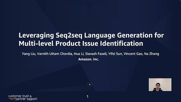 Leveraging Seq2seq Language Generation for Multi-level Product Issue Identification