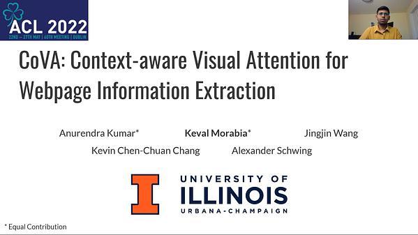 CoVA: Context-aware Visual Attention for Webpage Information Extraction