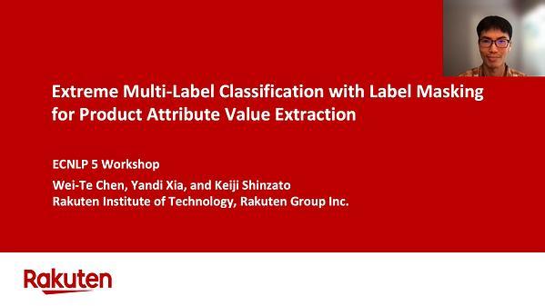 Extreme Multi-Label Classification with Label Masking for Product Attribute Value Extraction
