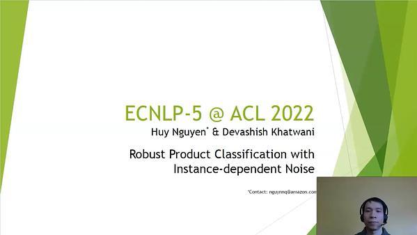 Robust Product Classification with Instance-Dependent Noise