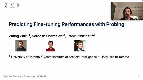 Predicting Fine-tuning Performance with Probing