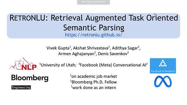 RETRONLU: Retrieval Augmented Task-Oriented Semantic Parsing