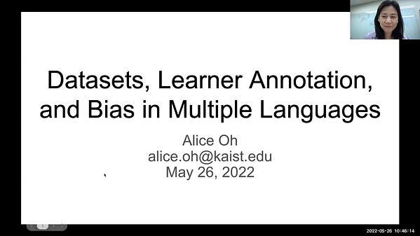 Datasets, Learner Annotation, and Bias in Multiple Languages