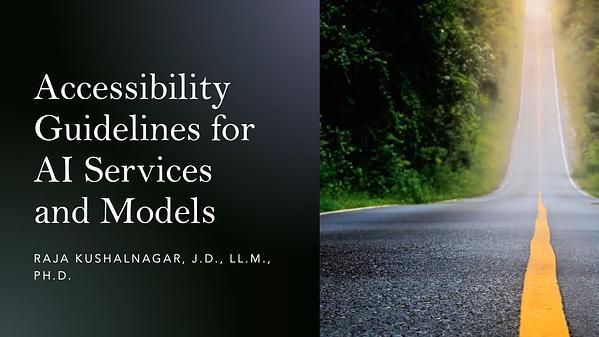 Accessibility Guidelines for AI-powered Services and Models