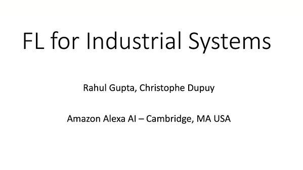Federated learning for industrial systems