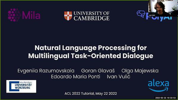 Natural Language Processing for Multilingual Task-Oriented Dialogue Part 2