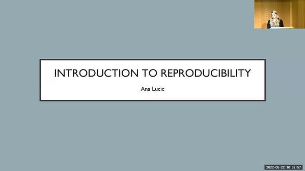 Towards Reproducible Machine Learning Research in Natural Language Processing: Introduction to Reproducibility