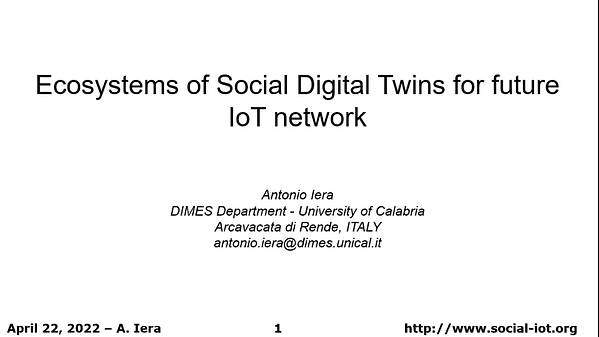 Ecosystems of Social Digital Twins for Future IoT Network